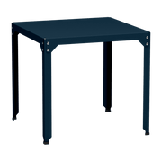 Table carrée en acier mat denim 79 cm Hegoa - Matière Grise - The Cool Republic