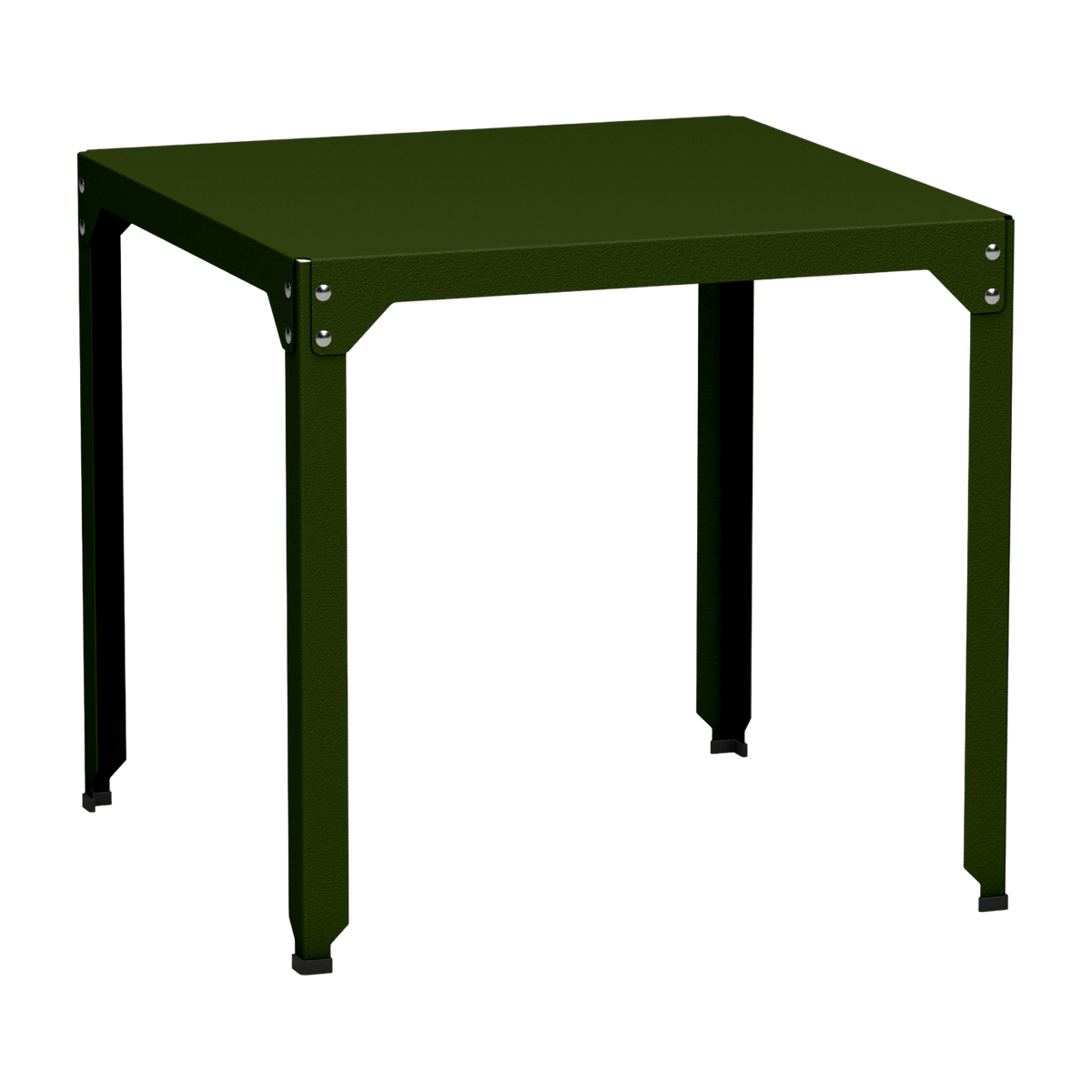 Table carrée en acier mat kaki 79 cm Hegoa - Matière Grise - The Cool Republic