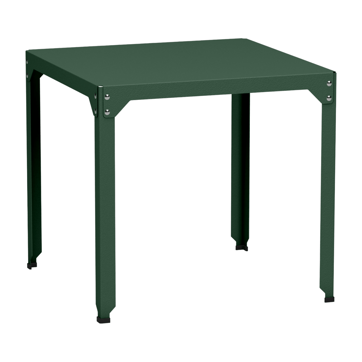 Table carrée en acier mat olive 79 cm Hegoa - Matière Grise - The Cool Republic
