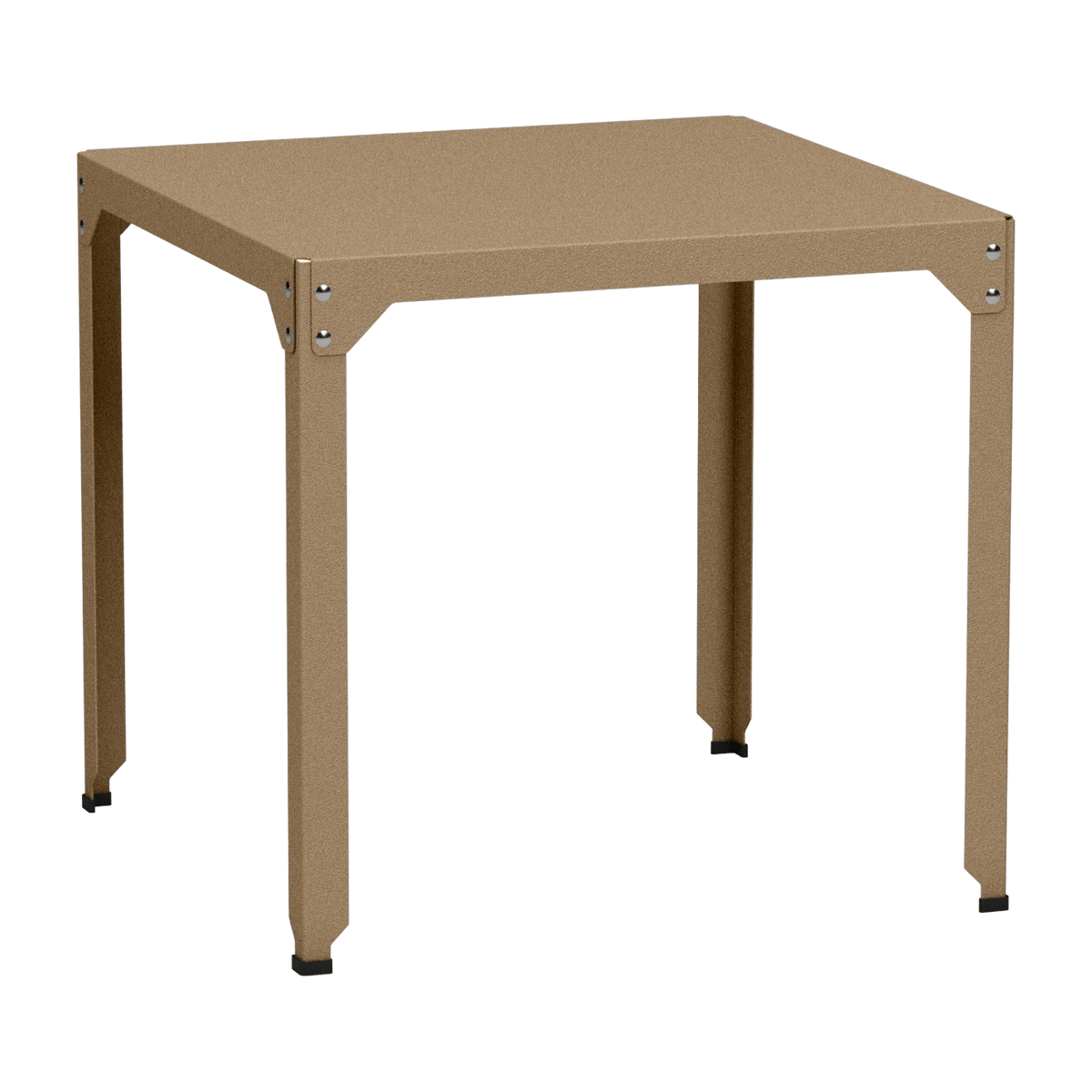 Table carrée en acier mat sable 79 cm Hegoa - Matière Grise - The Cool Republic