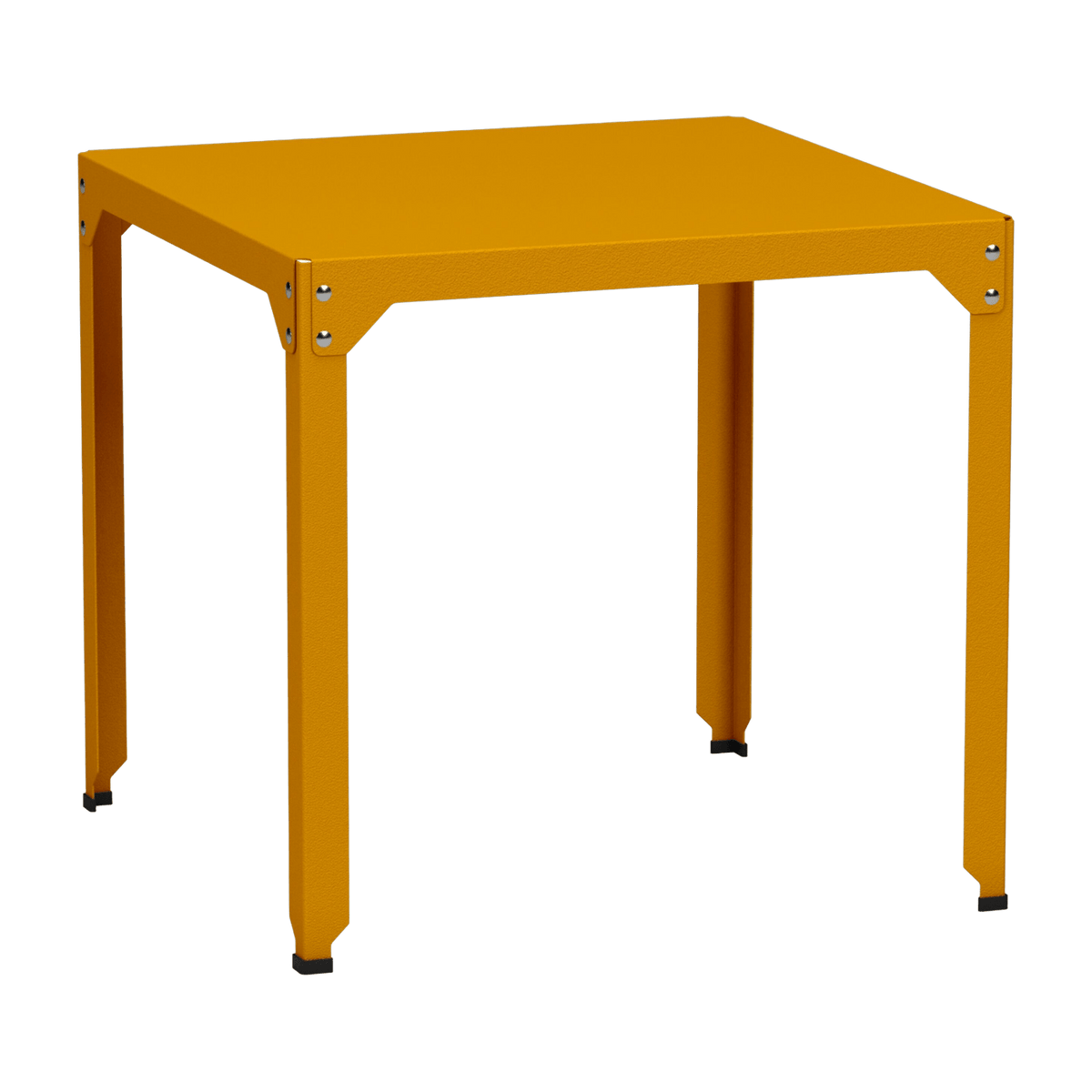 Table carrée en acier mat safran 79 cm Hegoa - Matière Grise - The Cool Republic