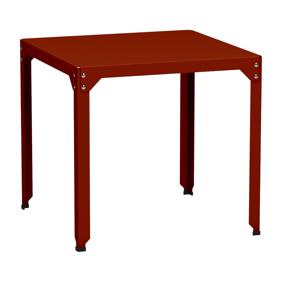 Table carrée en acier mat terracotta 79 cm Hegoa - Matière Grise - The Cool Republic