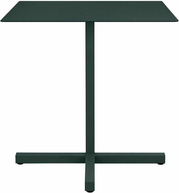 Table carrée en acier vert foncé mat Chop - Hem - The Cool Republic