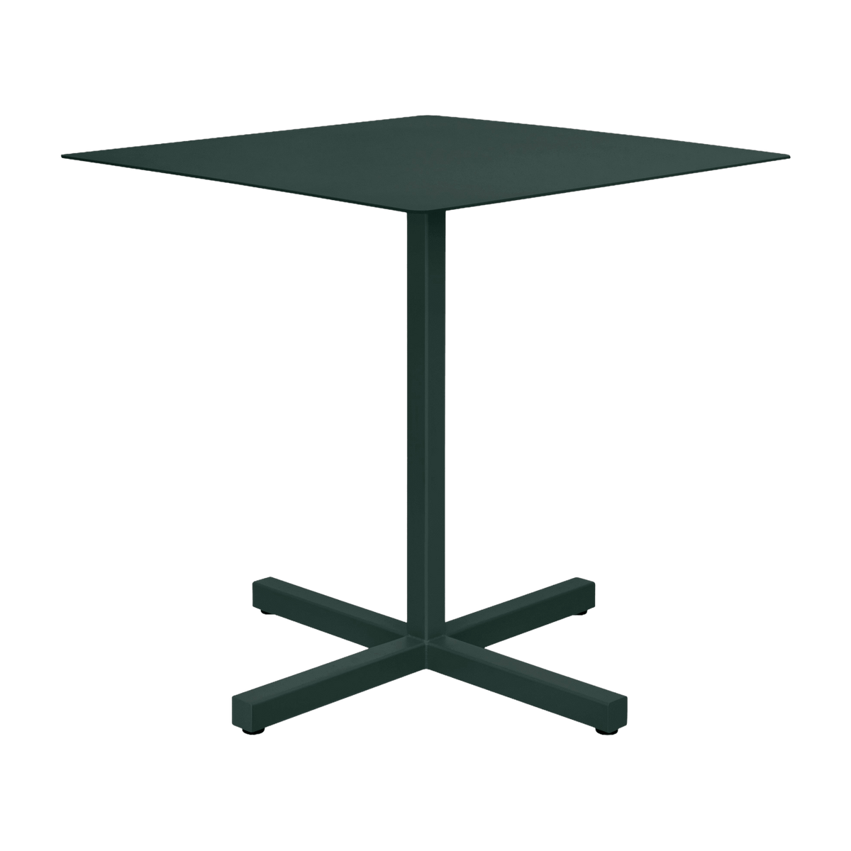 Table carrée en acier vert foncé mat Chop - Hem - The Cool Republic