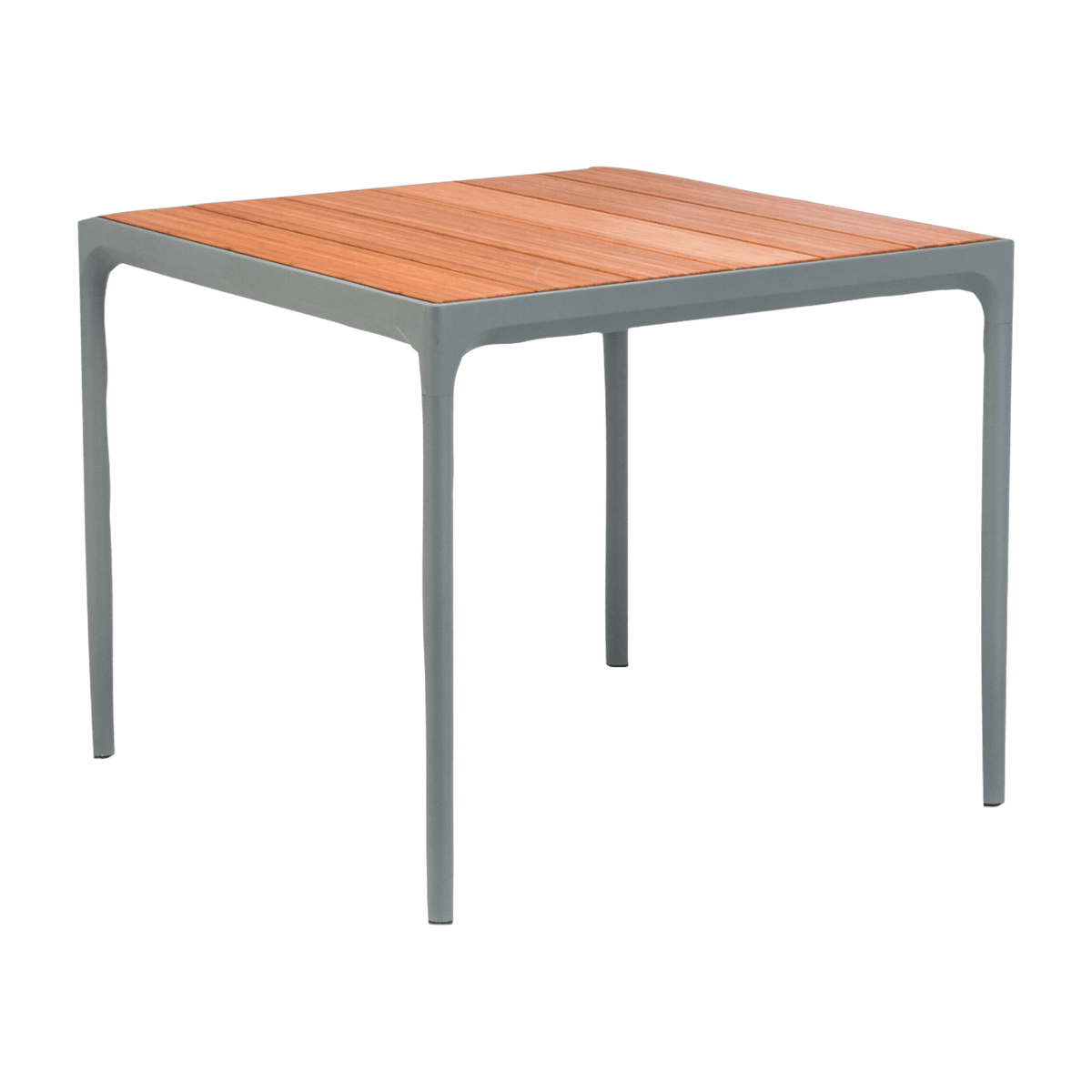 Table carrée en bambou et cadre gris FOUR - Houe - The Cool Republic