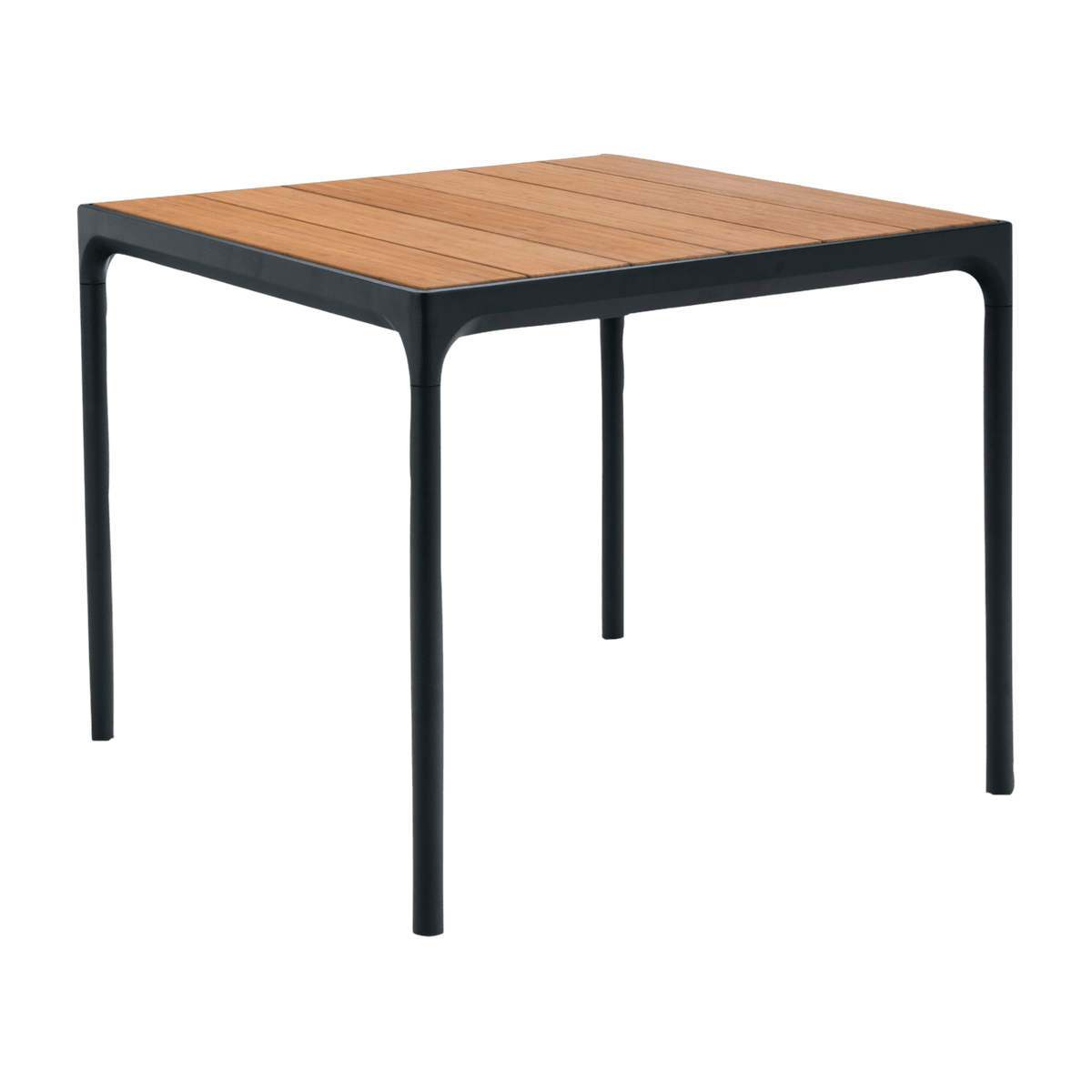 Table carrée en bambou et cadre noir FOUR - Houe - The Cool Republic