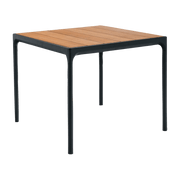 Table carrée en bambou et cadre noir FOUR - Houe - The Cool Republic
