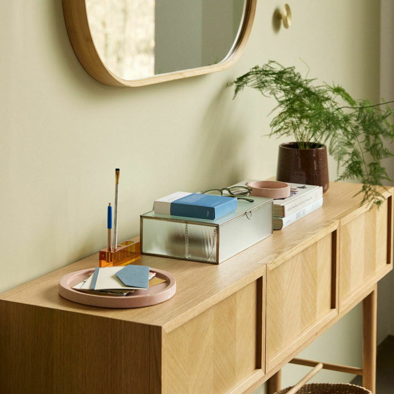 Table console en chêne naturel - Hübsch - The Cool Republic