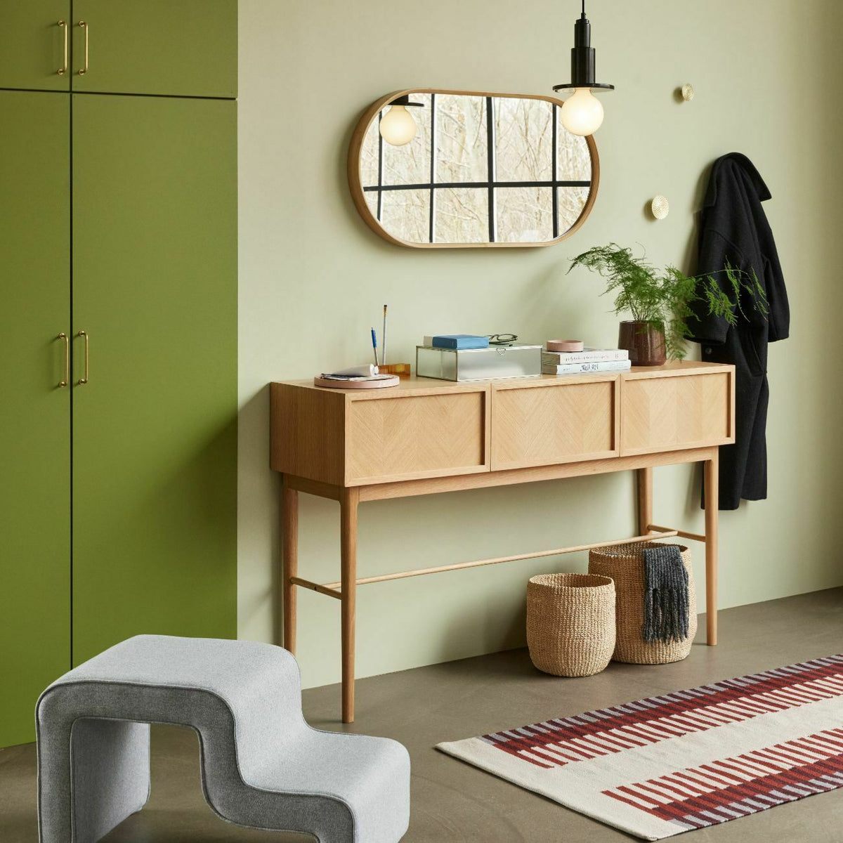 Table console en chêne naturel - Hübsch - The Cool Republic