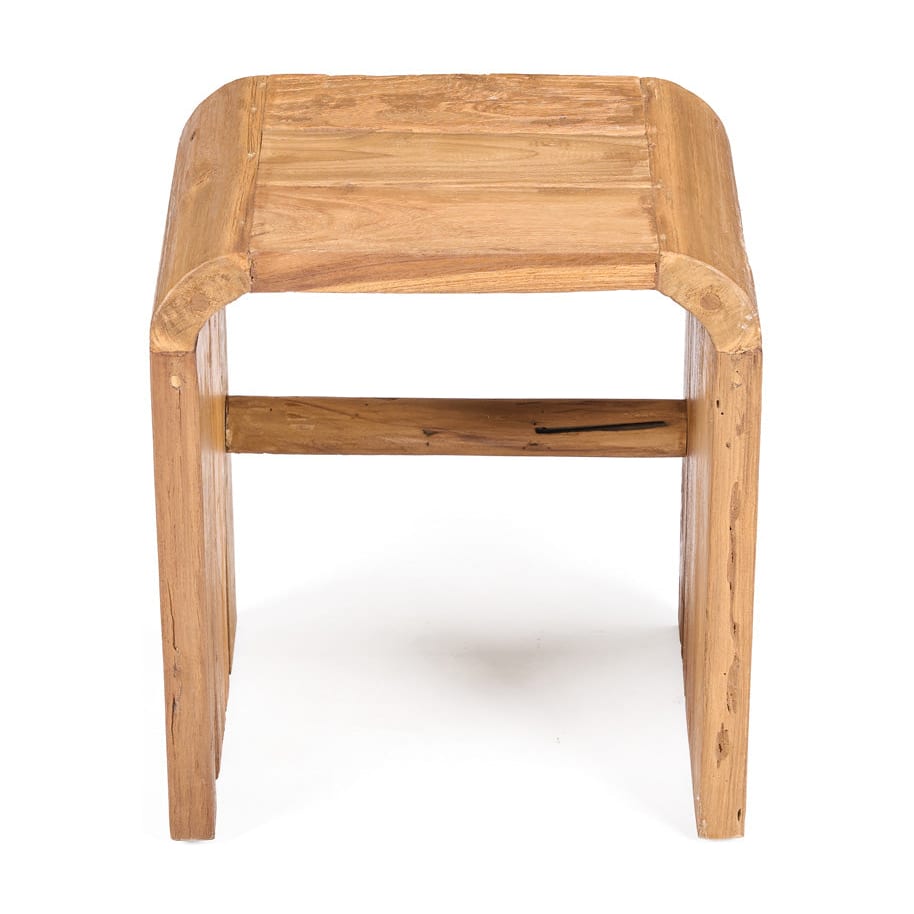 Table d'appoint en teck massif naturel marron 40x30x45cm Arc - Bazar Bizar — vue 10