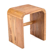 Table d'appoint en teck massif naturel marron 40x30x45cm Arc - Bazar Bizar