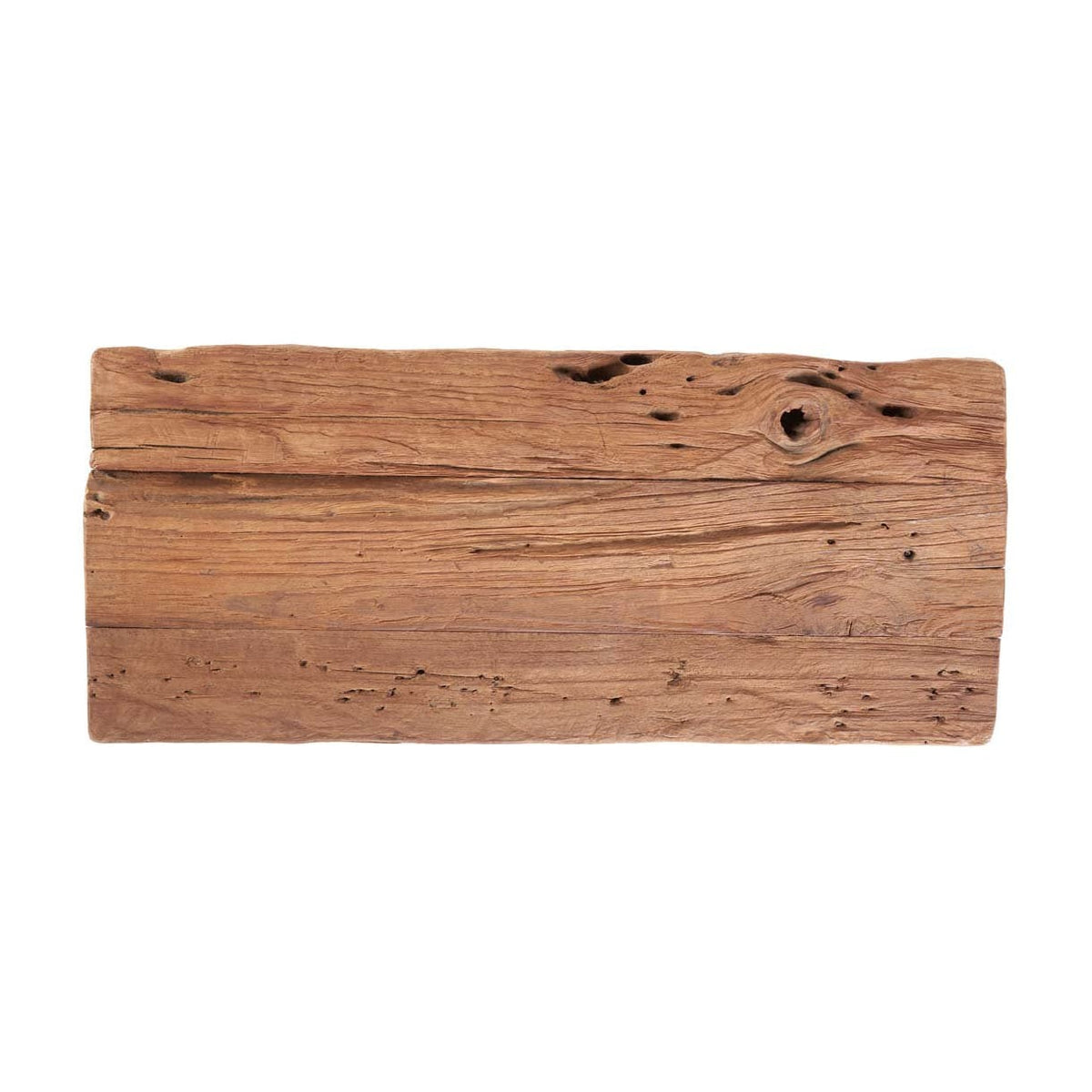 Table d'appoint ou tabouret en teck naturel marron 50x25x50cm Fab Rustic - Bazar Bizar — vue 7