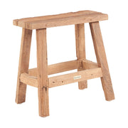 Table d'appoint ou tabouret en teck naturel marron 50x25x50cm Fab Rustic - Bazar Bizar