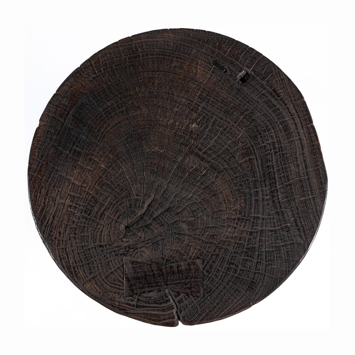 Table d'appoint ronde en bois de manguier marron foncé 40x40x60cm Mocha Rings - Bazar Bizar — vue 6
