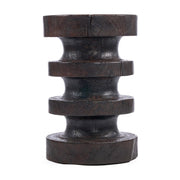 Table d'appoint ronde en bois de manguier marron foncé 40x40x60cm Mocha Rings - Bazar Bizar