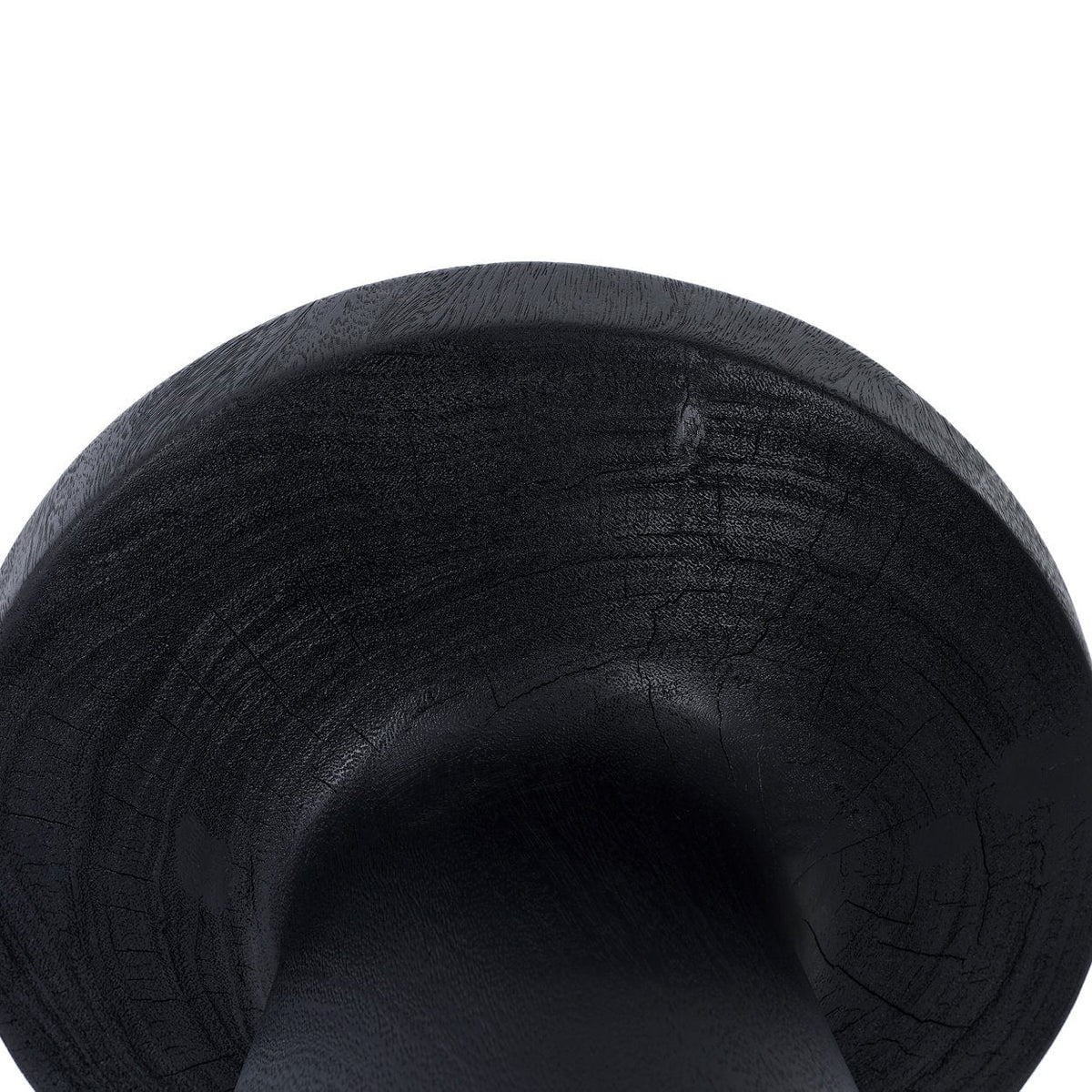 Table d'appoint ronde en bois de suar massif noir 40x40x60cm Fiji - Bazar Bizar — vue 6