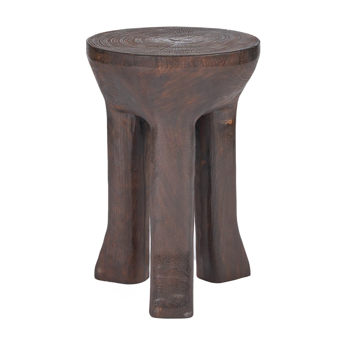 Table d'appoint ronde en bois marron foncé 40x40x60cm Java Tripod - Bazar Bizar — vue 5