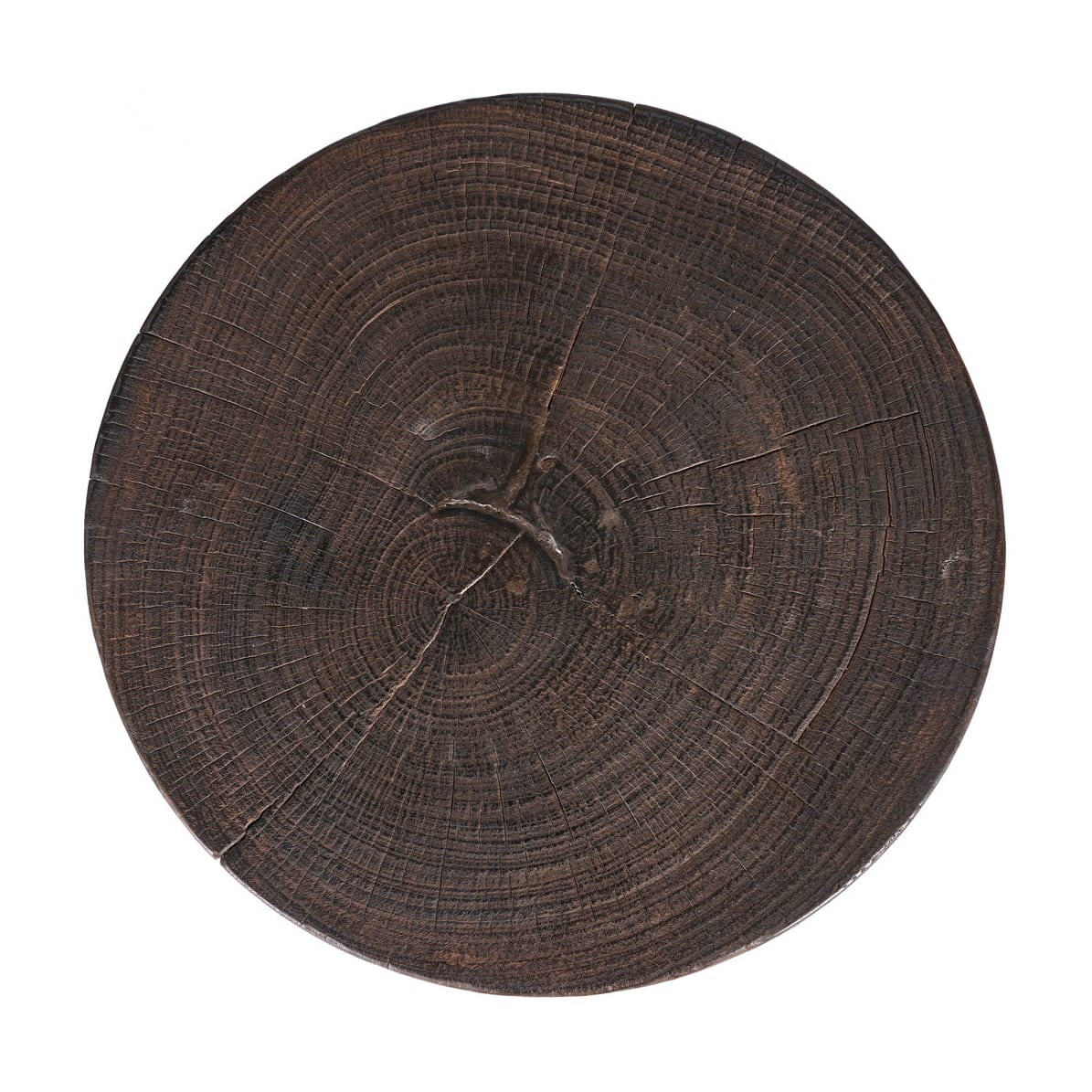 Table d'appoint ronde en bois marron foncé 40x40x60cm Java Tripod - Bazar Bizar — vue 6