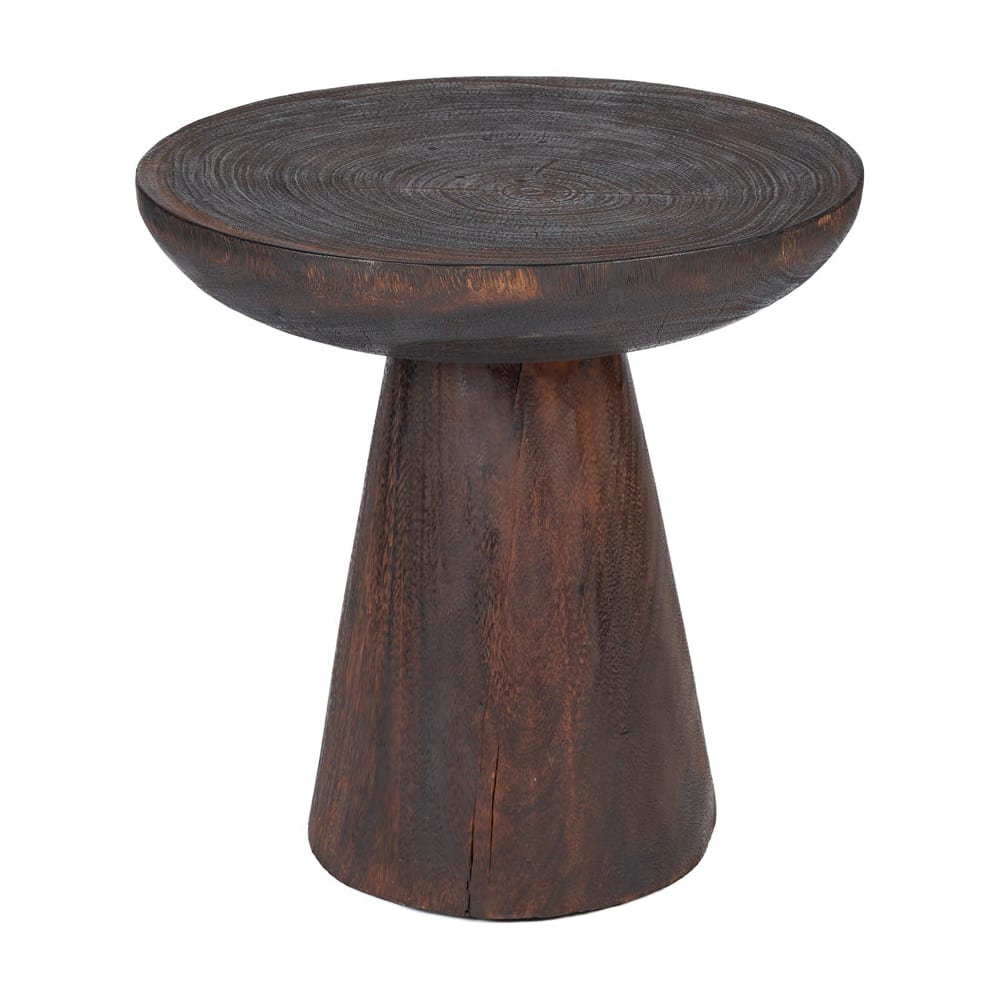 Table d'appoint ronde en bois marron foncé 50x50x50cm Cone Alone - Bazar Bizar — vue 2