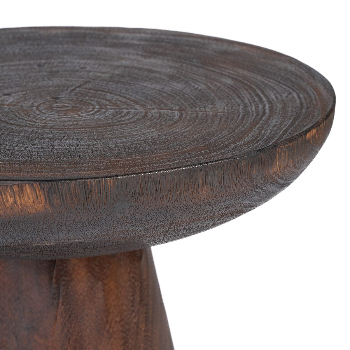 Table d'appoint ronde en bois marron foncé 50x50x50cm Cone Alone - Bazar Bizar — vue 4