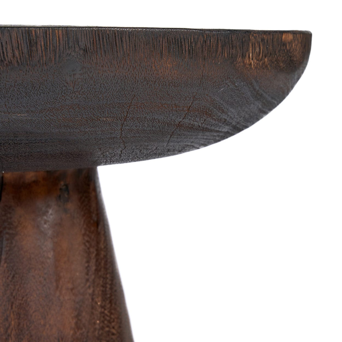 Table d'appoint ronde en bois marron foncé 50x50x50cm Cone Alone - Bazar Bizar — vue 5