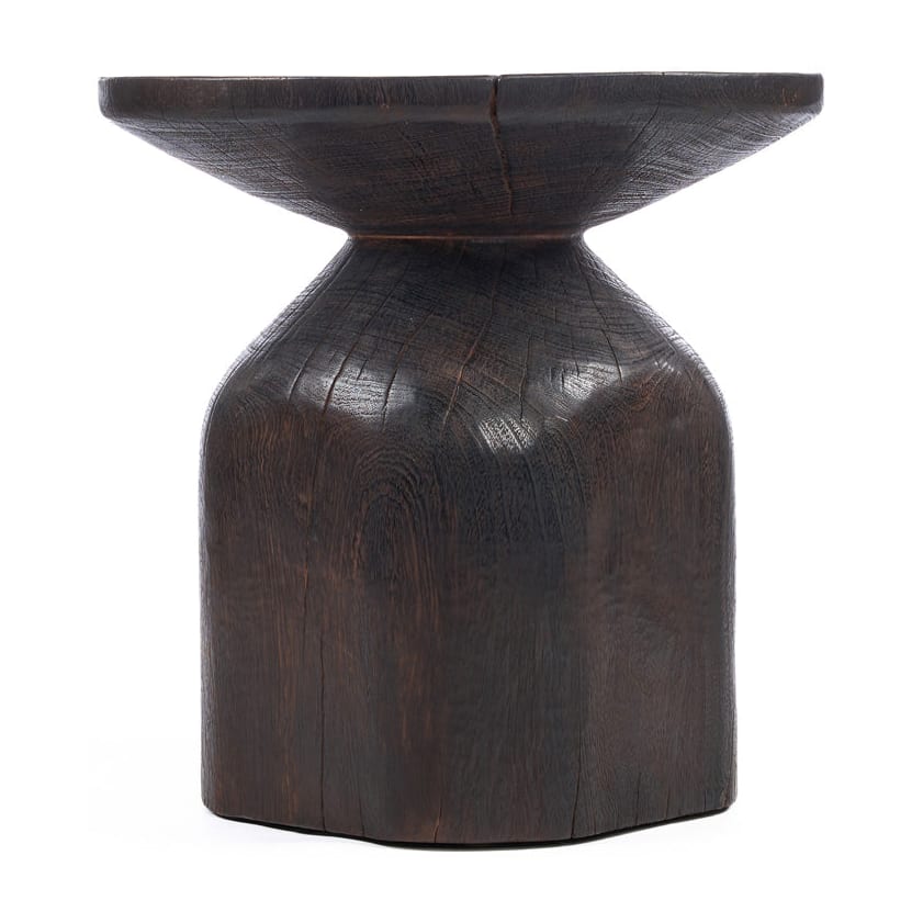 Table d'appoint ronde en bois marron foncé 50x50x50cm Drumline - Bazar Bizar — vue 9