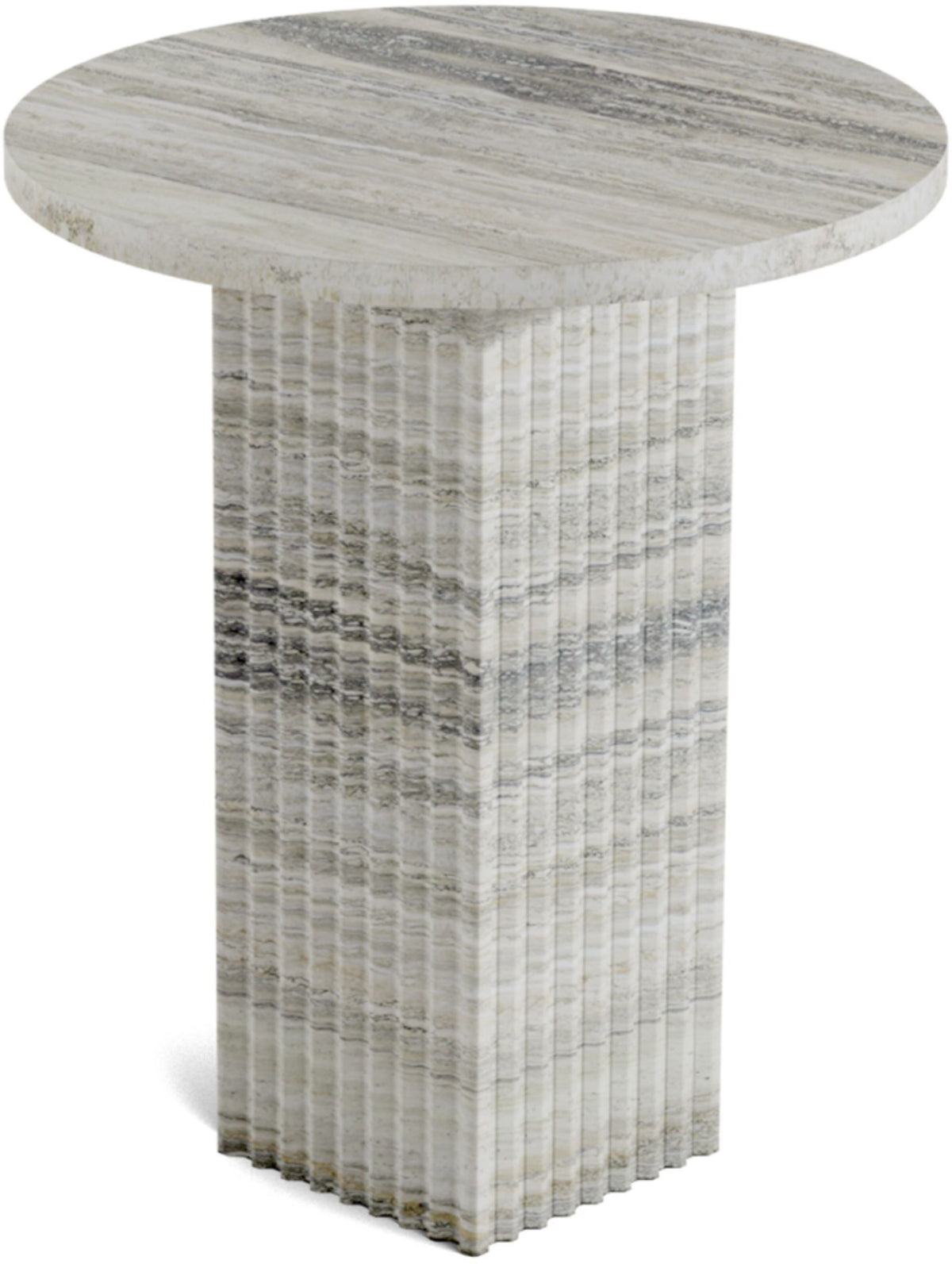 Table d'appoint ronde en travertin beige Soho - Norr11