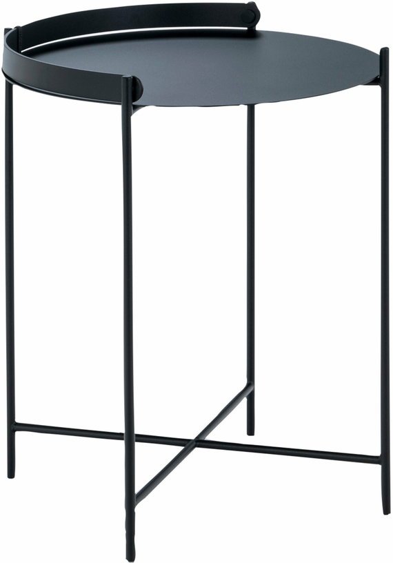Table d'appoint 46 cm noir avec poignée EDGE - Houe - The Cool Republic