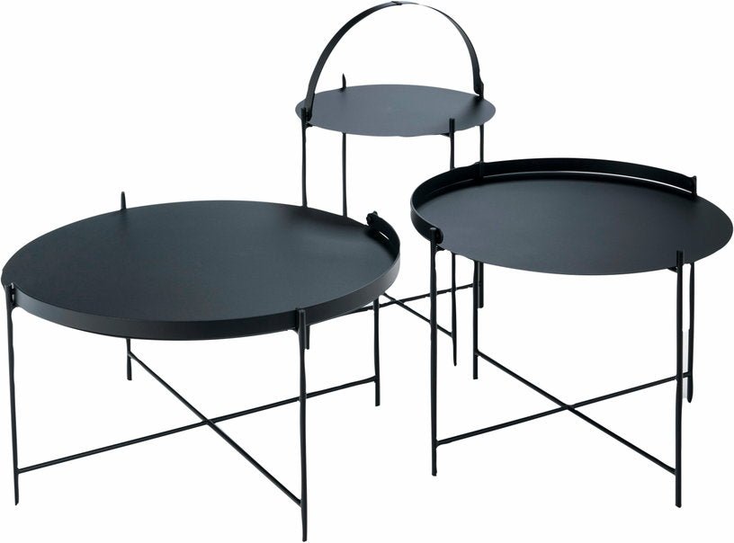Table d'appoint 46 cm noir avec poignée EDGE - Houe - The Cool Republic