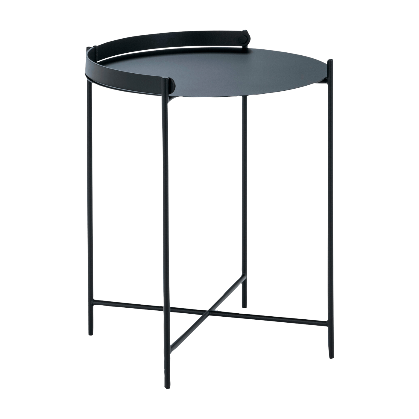 Table d'appoint 46 cm noir avec poignée EDGE - Houe - The Cool Republic