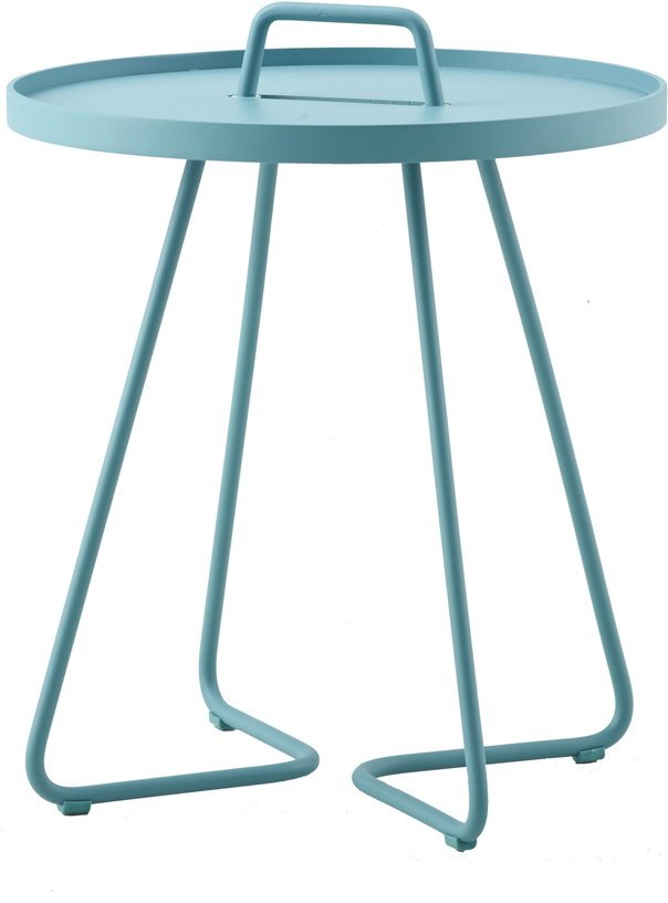 Table d'appoint 54 cm en aluminium bleu turquoise On - the - move - Cane - Line - The Cool Republic