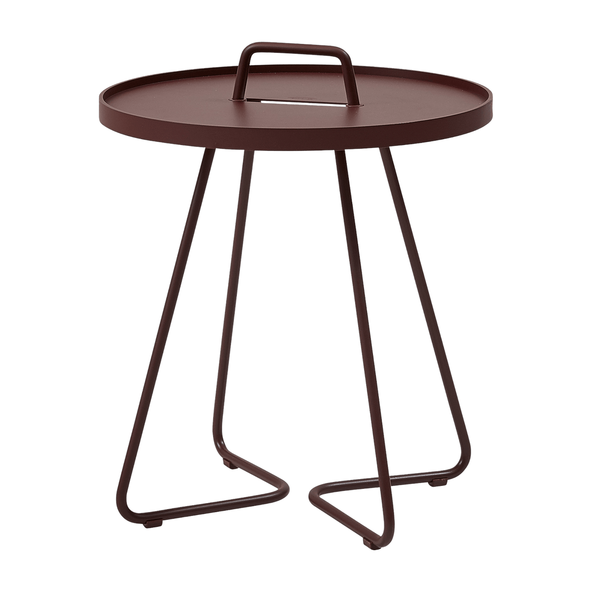 Table d'appoint 54 cm en aluminium bordeaux On-the-move - Cane-Line - The Cool Republic