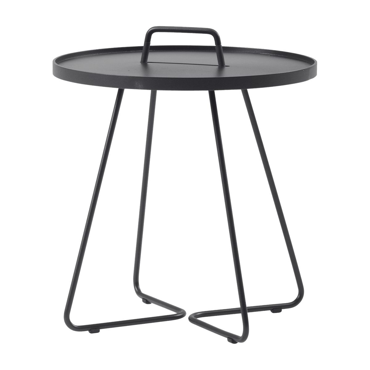 Table d'appoint 54 cm en aluminium noir On-the-move - Cane-Line - The Cool Republic