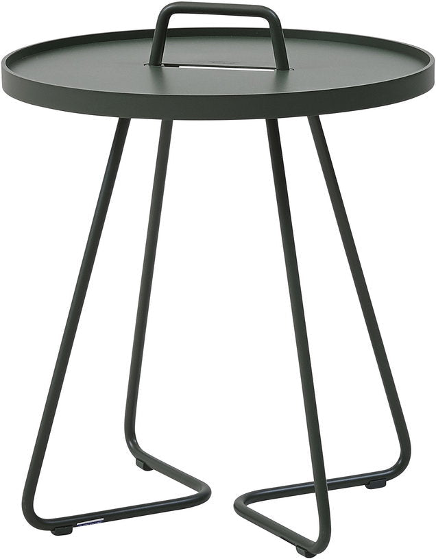 Table d'appoint 54 cm en aluminium vert foncé On - the - move - Cane - Line - The Cool Republic