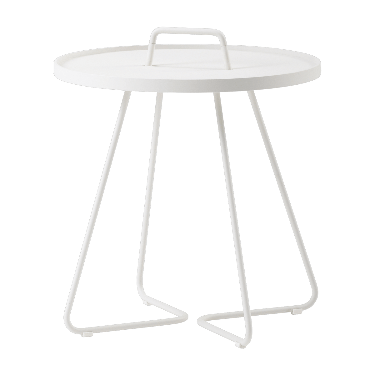 Table d'appoint 60 cm en aluminium blanc On-the-move - Cane-Line - The Cool Republic