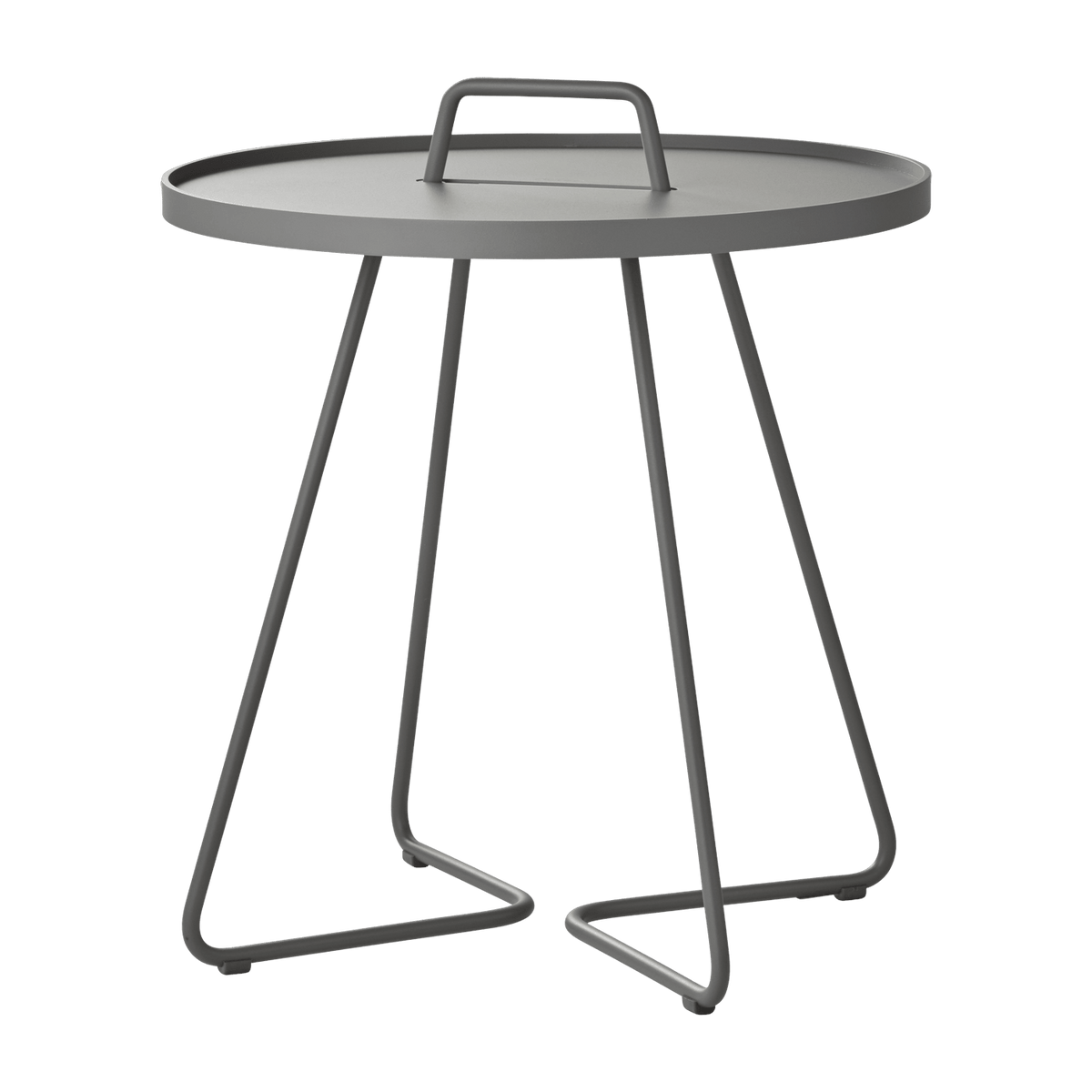 Table d'appoint 60 cm en aluminium gris On-the-move - Cane-Line - The Cool Republic