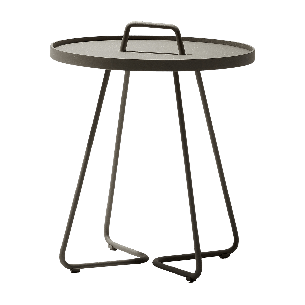 Table d'appoint 60 cm en aluminium taupe On-the-move - Cane-Line - The Cool Republic
