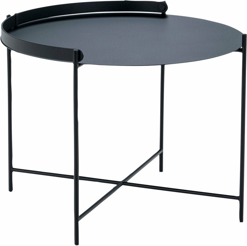 Table d'appoint 62 cm noir avec poignée EDGE - Houe - The Cool Republic