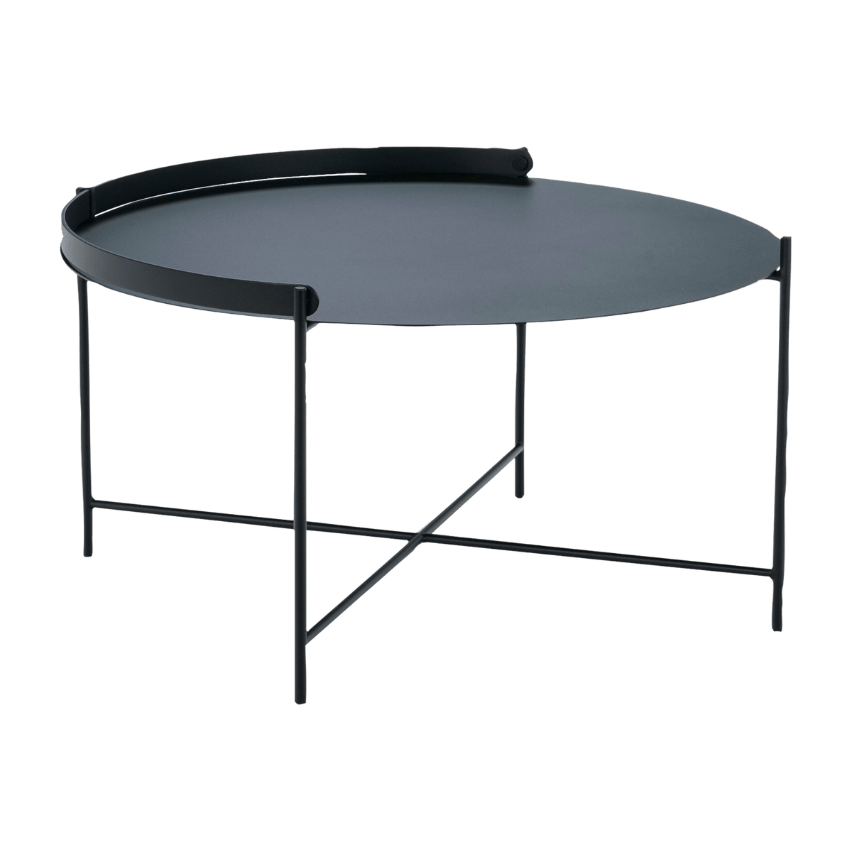 Table d'appoint 76 cm noir avec poignée EDGE - Houe - The Cool Republic