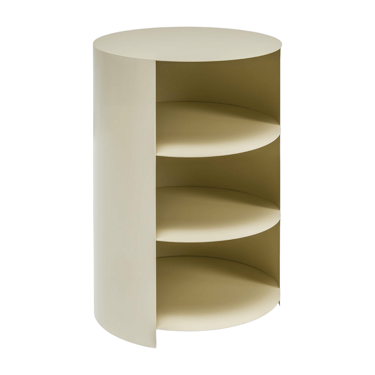Table d'appoint à roulettes en acier beige 70 cm Hide Pedestal - Hem - The Cool Republic