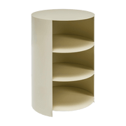 Table d'appoint à roulettes en acier beige 70 cm Hide Pedestal - Hem - The Cool Republic
