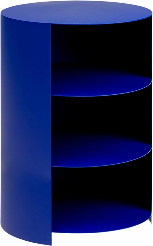 Table d'appoint à roulettes en acier bleu 70 cm Hide Pedestal - Hem - The Cool Republic