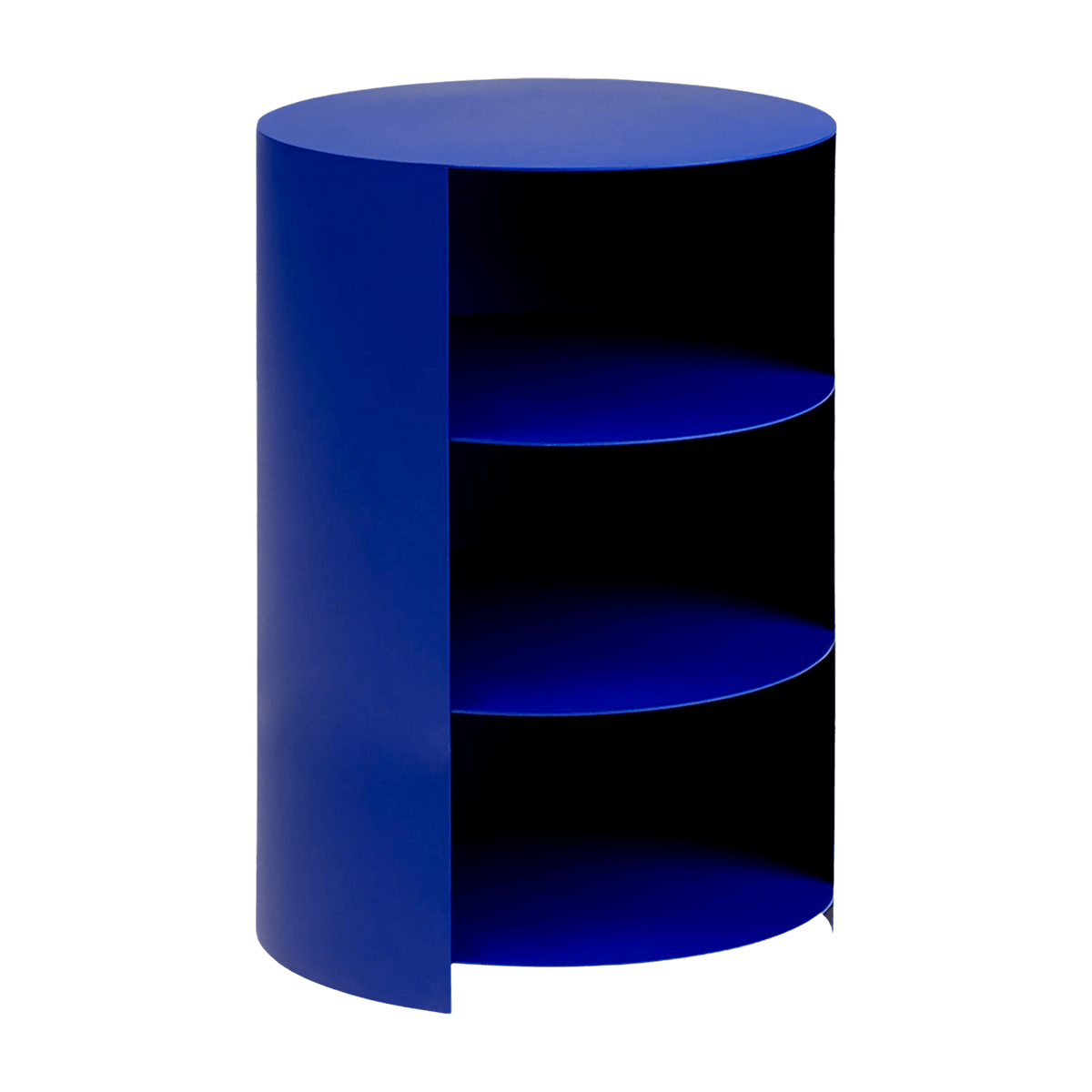 Table d'appoint à roulettes en acier bleu 70 cm Hide Pedestal - Hem - The Cool Republic