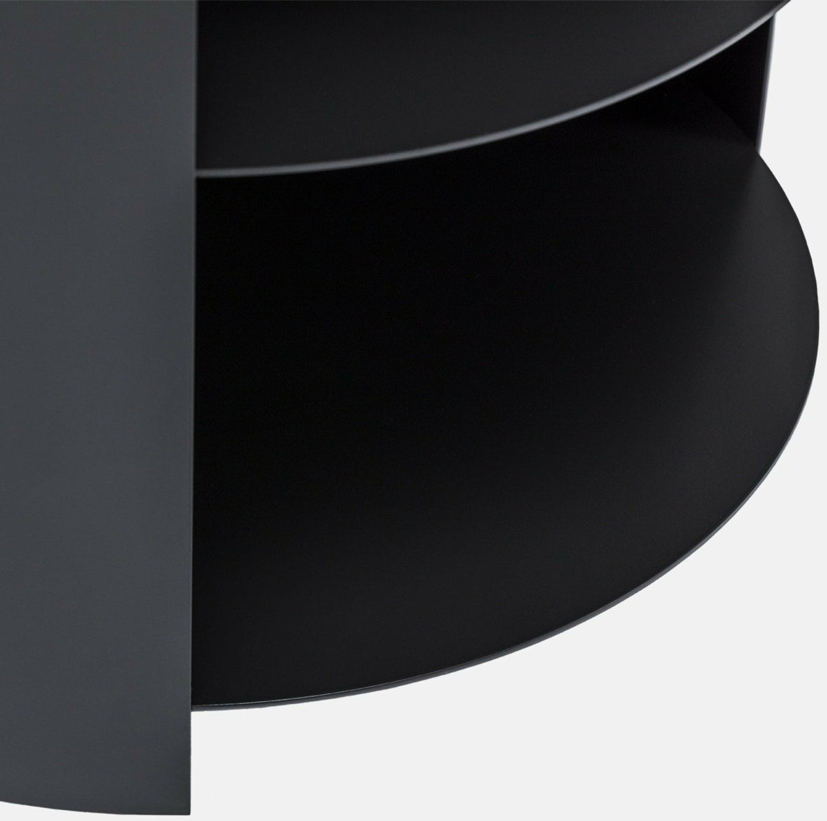 Table d'appoint à roulettes en acier noir 40 cm Hide Side - Hem - The Cool Republic