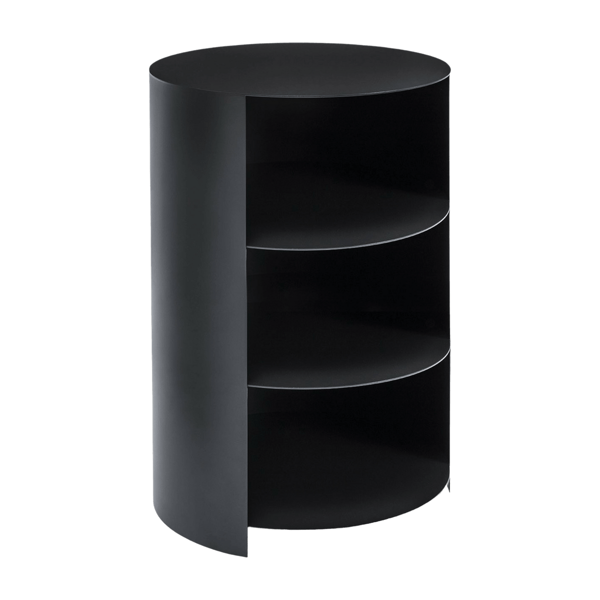 Table d'appoint à roulettes en acier noir 70 cm Hide Pedestal - Hem - The Cool Republic
