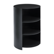 Table d'appoint à roulettes en acier noir 70 cm Hide Pedestal - Hem - The Cool Republic