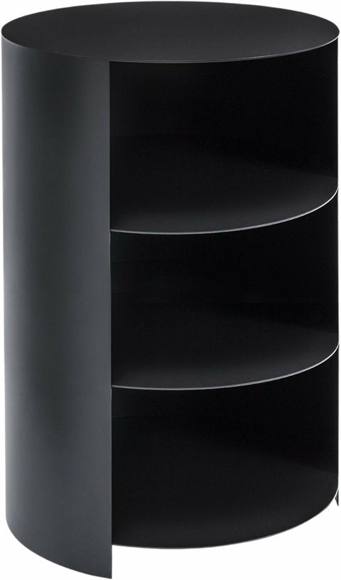 Table d'appoint à roulettes en acier noir 70 cm Hide Pedestal - Hem - The Cool Republic