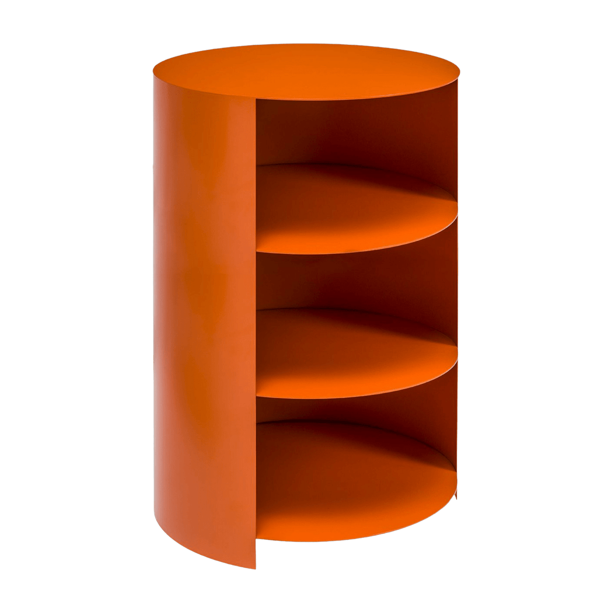 Table d'appoint à roulettes en acier orange 70 cm Hide Pedestal - Hem - The Cool Republic