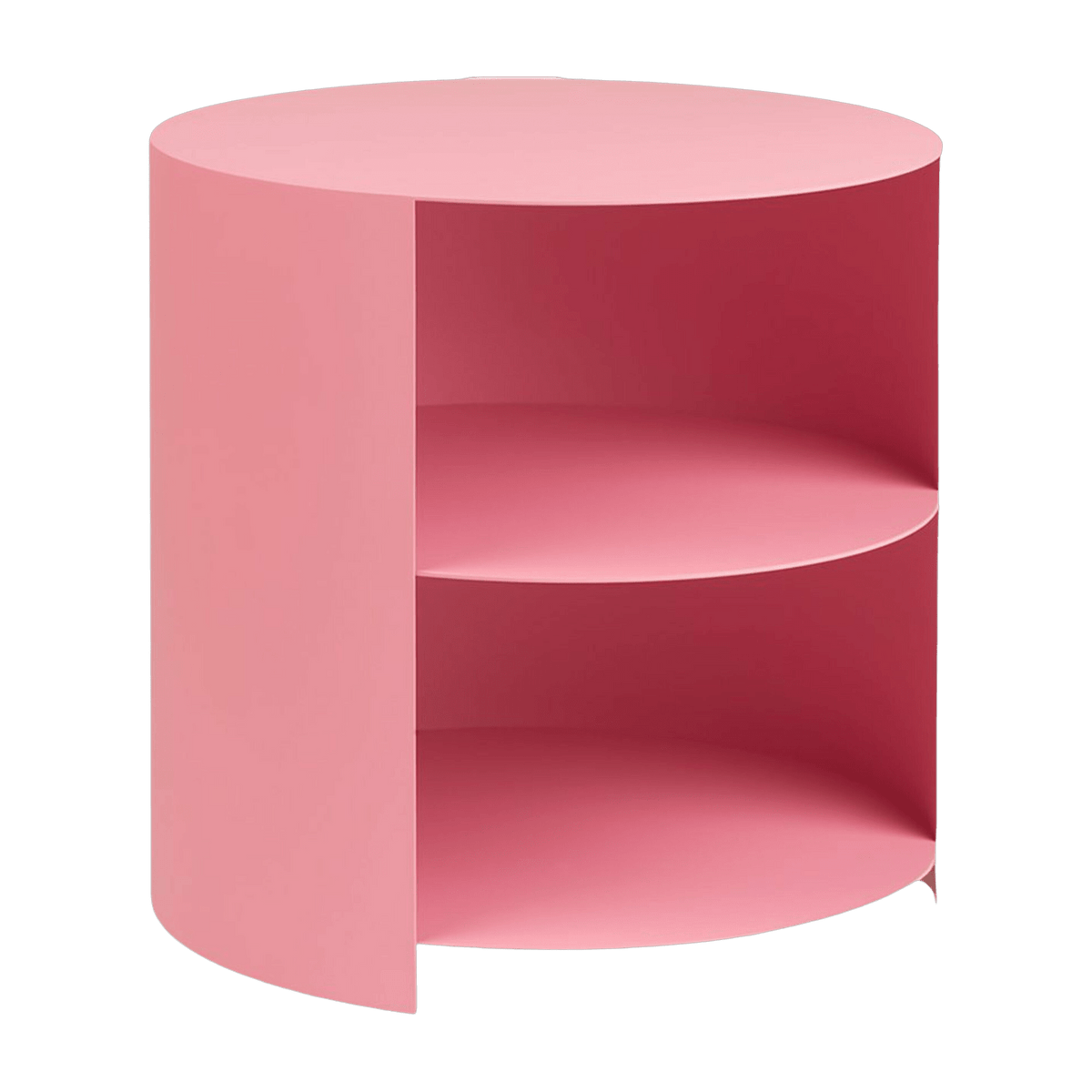 Table d'appoint à roulettes en acier rose 40 cm Hide Side - Hem - The Cool Republic