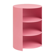 Table d'appoint à roulettes en acier rose 70 cm Hide Pedestal - Hem - The Cool Republic